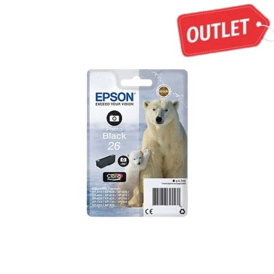 Epson Cartuccia D'Inchiostro Nero (Foto) C13T26114012 26 200 Copie 4,7Ml Standard Originale