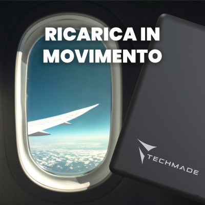 Techmade Powerbank 10000mah Slim Pd22.5w Wireless Magnetico Black