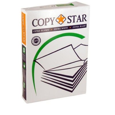 Carta A4 Copy Star in Risma da 500 Fogli: Compatibile con Tutte le Stampanti e Fotocopiatrici, Ideale per Uso Domestico e Aziend