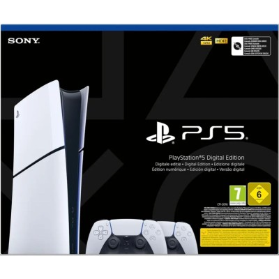 PS5 Console Digital Slim 825GB +2 Dualsense White ITA