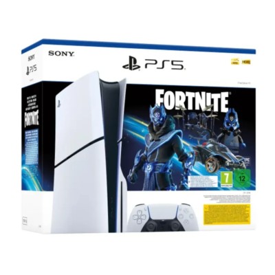 PS5 CONSOLE 1TB STANDARD SLIM WHITE COBALT STAR FORTNITE BUNDLE