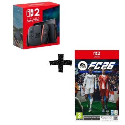 Nintendo Switch 2 console da gioco portatile 20,1 cm (7.9") 256 GB Touch screen Wi-Fi Nero+ Fc 26 Switch 2 EU Versione Euoropea