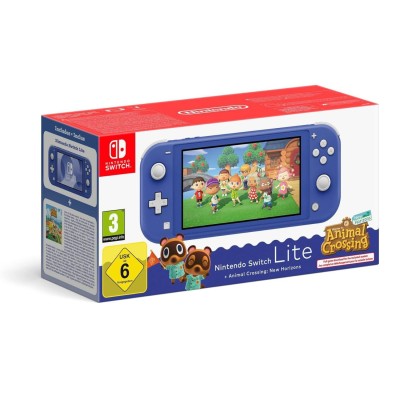 Switch lite Console Animal Crossing Blue