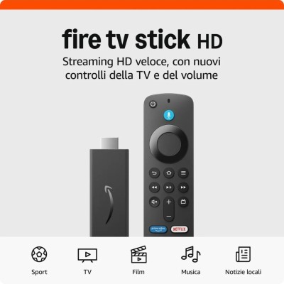 AMAZON FIRE TV STICK HD CON TELECOMANDO VOCALE ALEXA