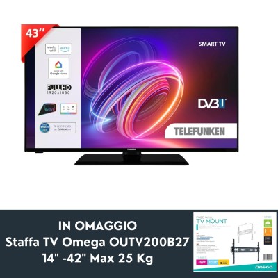 TELEFUNKEN TE43551B42 SMART 43"  Full HD-DVB-T2