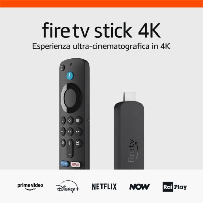 AMAZON FIRE TV STICK 4K CONTELECOMANDO VOCALE