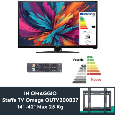 TV 32″ GR32S1470 HD Ready LED HDR10 WebOs 2.0 Central Stand+Omega Staffa Tv Outv200b27 44239 14 -42 Max 25 Kg