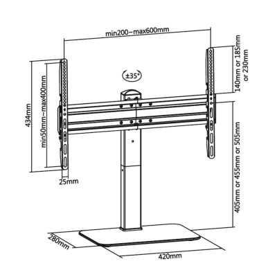 SUPERIOR STAFFA TV 37-70  TABLE TOP 40KG SUPSTV020