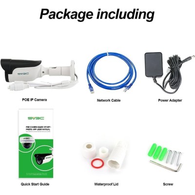 SV3C HD Camera 1080P - Telecamera Senza Fili da Esterno con Rilevamento del Movimento, Audio Bidirezionale, 20M Visione Notturna