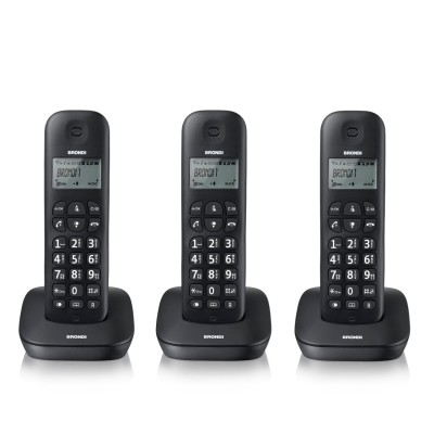 Telefono Cordless Brondi Gala Trio Nero