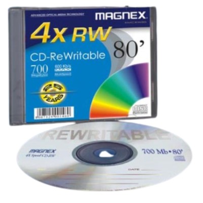 MAGNEX CD-RW 4X 700Mb 600 Kb/s 10Pz.