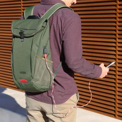 Nilox Tech Zaino per Notebook 15.6" Outdoor Green