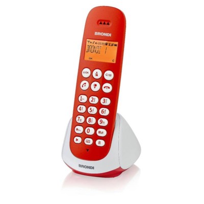 TELEFONO CORDLESS BRONDI ADARA ROSSO/BIANCO