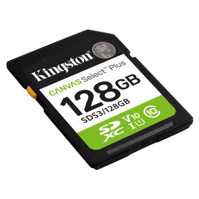 SECURE DIGITAL KINGSTON 128GB CANVAS CL10 SDS3/128GB