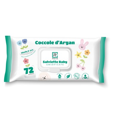 RMove Salviette Baby Umidificate Idratanti Argan 1Cnf/72pz