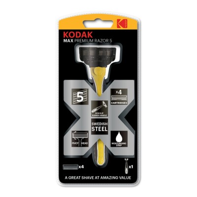 Rasoio con 4 Ricambi inclusi - Max Premium Razor 5 Kodak
