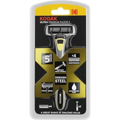 Rasoio con testina intercambiabile e 4 lame incluse - KODAK ULTRA PREMIUM RAZOR 5