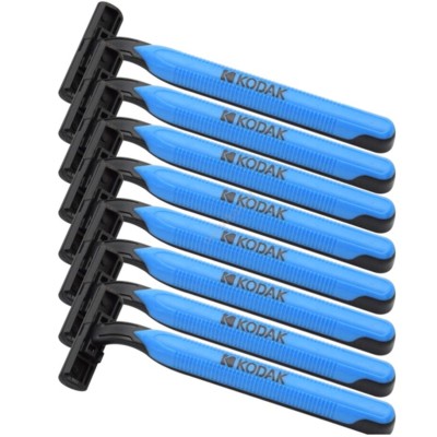 8 Pz. Rasoi Usa e Getta 2 Lame con impugnatura ergonomica - KODAK MAX DISPOSABLE RAZOR 2 AZZURRI