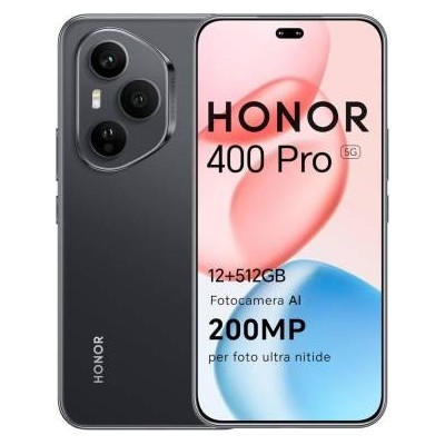 Honor 400 Pro 12+512GB 6.7"5G Midnight Black DS ITA
