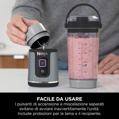 Ninja Frullatore Portatile Blast Ricar. 470ml Black BC151EUBK