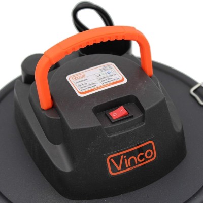 Aspiracenere Vinco 40176 - Motore 600W, Serbatoio 10 Litri in Metallo, per Stufe, Camini e Barbecue