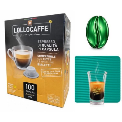Lollo Caffe Capsule Bialetti Dek 100pz
