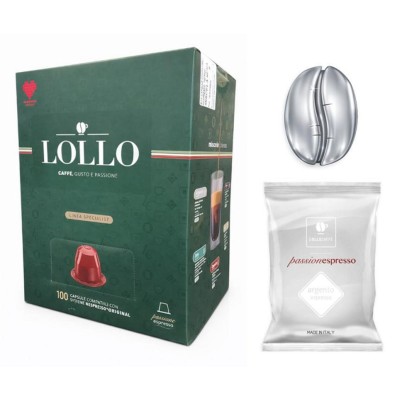 Lollo Caffe Capsule Nespresso Argento 100pz