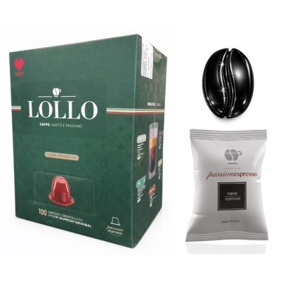 Lollo Caffe Capsule Nespresso Nera 100pz