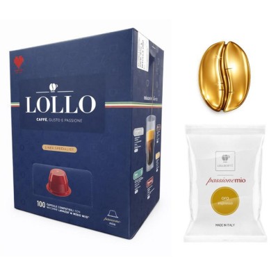 Lollo Caffe Capsule A Modo Mio Oro 100pz