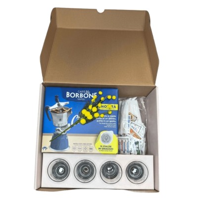 Borbone Moka Ciao +4 Bicchierini Vetro +15 Cialde +50 Zucc/Palet