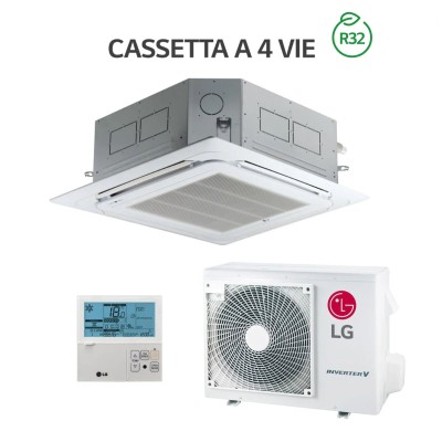 Climatizzatore Cassetta LG Inverter 18000 Btu A++ CT18F.NQ0 con Gas R32, Wi-Fi Opzionale e Pannello Incluso