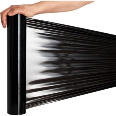 Pellicola Film Estensibile Nero Da 2,5 Kg 23 Micron Bobina Super Resistente 12 Rotoli EcoPrice®