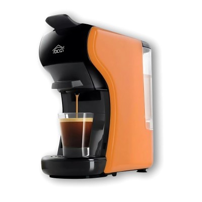DCG ES6517 - Macchina Del Caffè Universale, serbatoio 0,6 Litri, 19 BAR, 1.450W - Arancione + Omaggio 15 Pz Cialde / Capsule