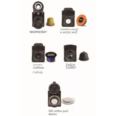 DCG ES6517 - Macchina Del Caffè Universale, serbatoio 0,6 Litri, 19 BAR, 1.450W - Arancione + Omaggio 15 Pz Cialde / Capsule