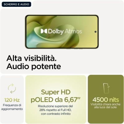 Motorola moto g86 8/256GB, Fotocamera 50MP + sensore antisfarfallio, Display 6.67" pOLED 120Hz