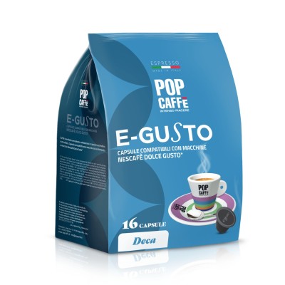 Pop Caffe Capsule Dolce Gusto e-Gusto Dek 16pz