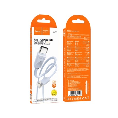 CAVO DI RICARICA HOCO USB-C A LIGHTNING 1M X114 BLU