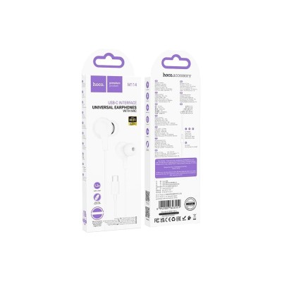 AURICOLARE HOCO TYPE-C M114 BIANCO