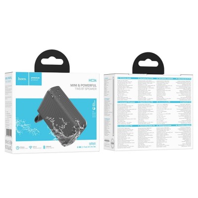 CASSA WIRELESS PORTATILE HOCO 5W HC34 GRIGIO