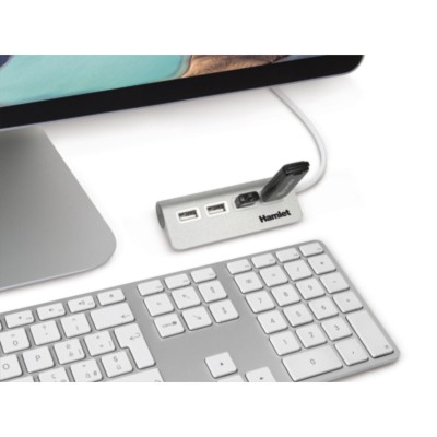 Hamlet HUB USB 2.0 a 4 Porte 480 Mbps Autoalimentato