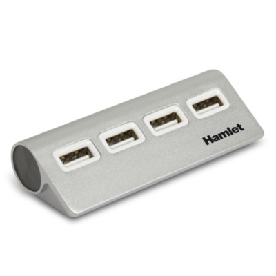 Hamlet HUB USB 2.0 a 4 Porte 480 Mbps Autoalimentato