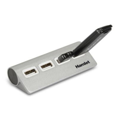 Hamlet HUB USB 2.0 a 4 Porte 480 Mbps Autoalimentato