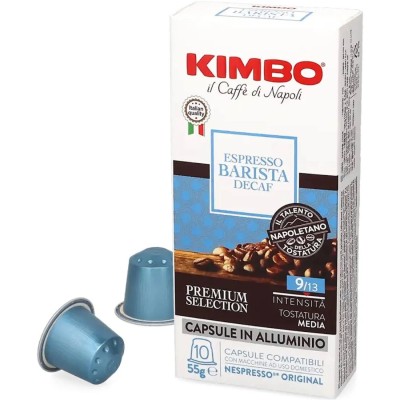 Kimbo Caffe Caspule Nespresso Barista Dek 10pz