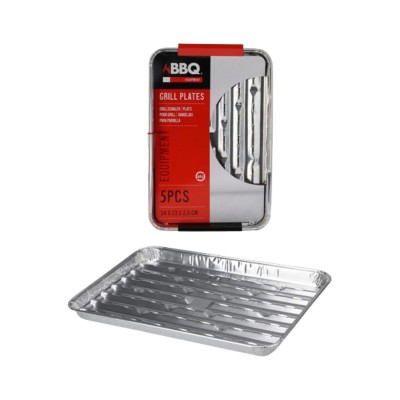 BBQ Equipment Vassoio Allum. 34x32x2.5cm 5pz Barbecue DV5300230