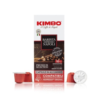 Kimbo Caffe Nespresso 10 Capsule Alluminio Barista NAPOLI