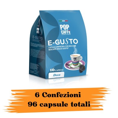 Pop Caffe Capsule Dolce Gusto Dek 6Cnf/16pz 96pz