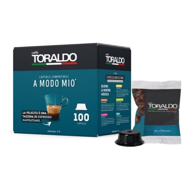 Caffè Toraldo Miscela Dek 100 Capsule Compatibile A Modo Mio