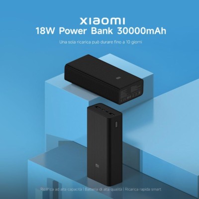 Xiaomi Powerbank 30000mAh 18w 2 Usb-A/1 Usb-C Black