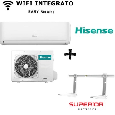 Hisense Easysmart 9000 Btu CA25YR4BG+CA25YR4BW r32 2025 Con Wi-Fi+Staffa Superior Universale