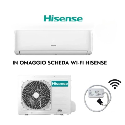 Climatizzatore Hisense Serie NEW MODEL 2025 EASY SMART 12000 BTU Inverter CA35LR03G + AS35LR03W R-32 + Modulo Wi-FI Omaggio